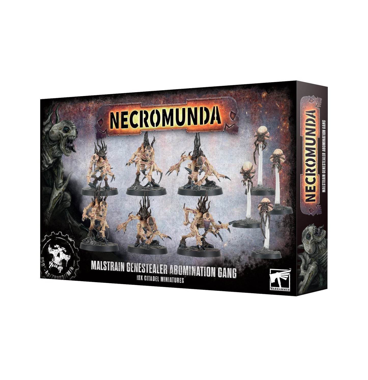 Miniatur der Malstrain-Genestealer-Abomination-Gang aus Warhammer