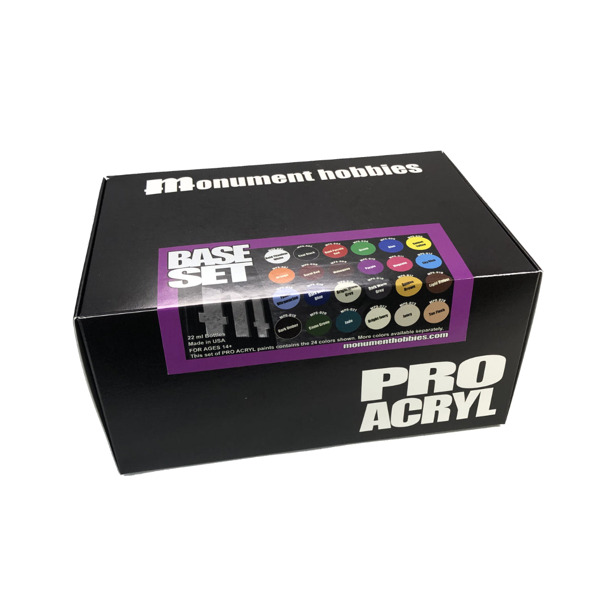 Monument Hobbies Pro Acryl Base Set 2.0 - 24 x 22 ml