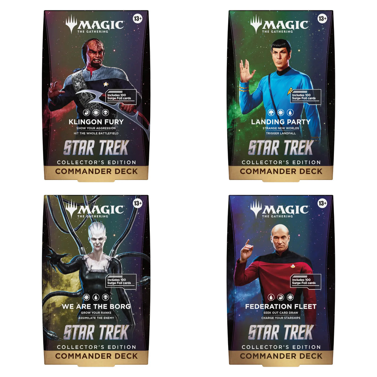MTG - Star Trek Commander Deck Collector's Edition - Englisch - Set (alle 4 Decks)