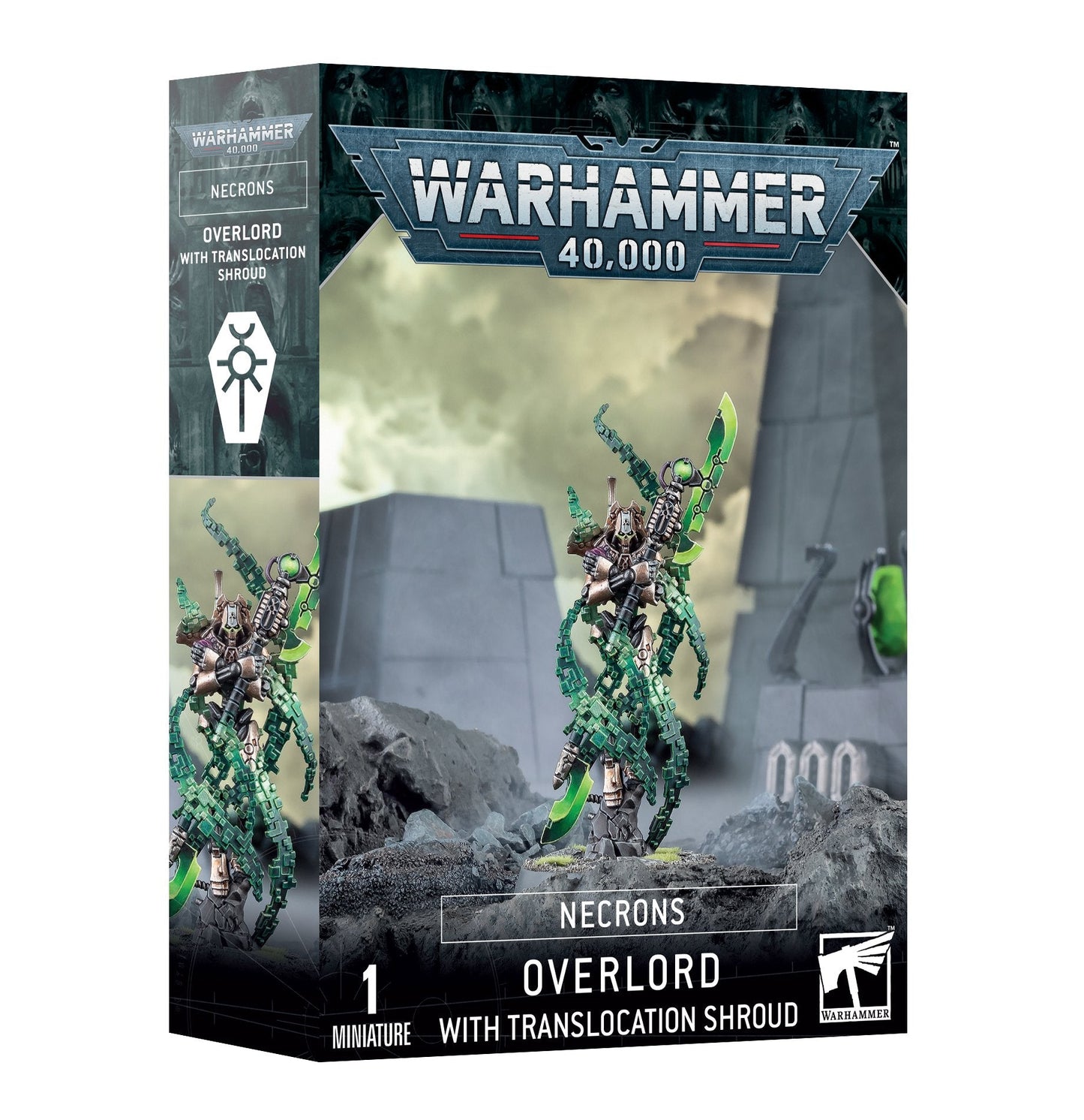 Miniatur des Necrons Hochlords mit Translokationsschleier