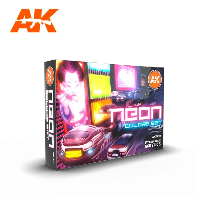 AK Interactive Neon Colors Set AK-11610 - 6 x 17 ml