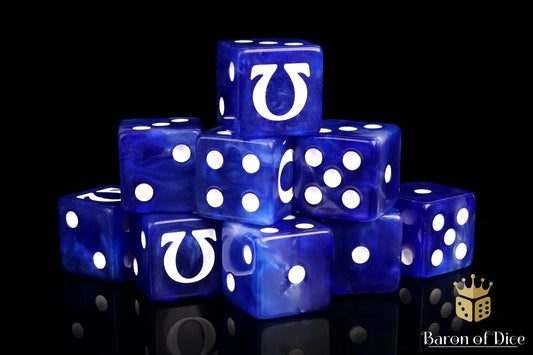 Baron of Dice Omega – White – 25 eckige Würfel für Sci-Fi Wargaming