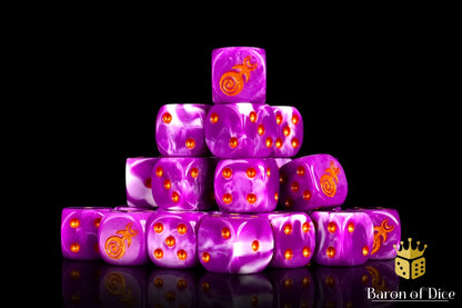 Baron of Dice Gluttony – Gold – 25 runde Würfel für Sci-Fi Wargaming