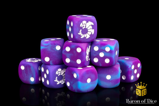 Baron of Dice Clawed Serpent – 25 runde Würfel für Sci-Fi Wargaming