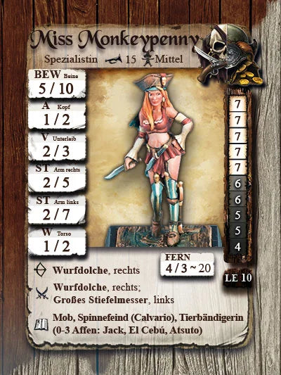 Freebooter Miniatures Miss Monkeypenny & Affen Neu PIR 038