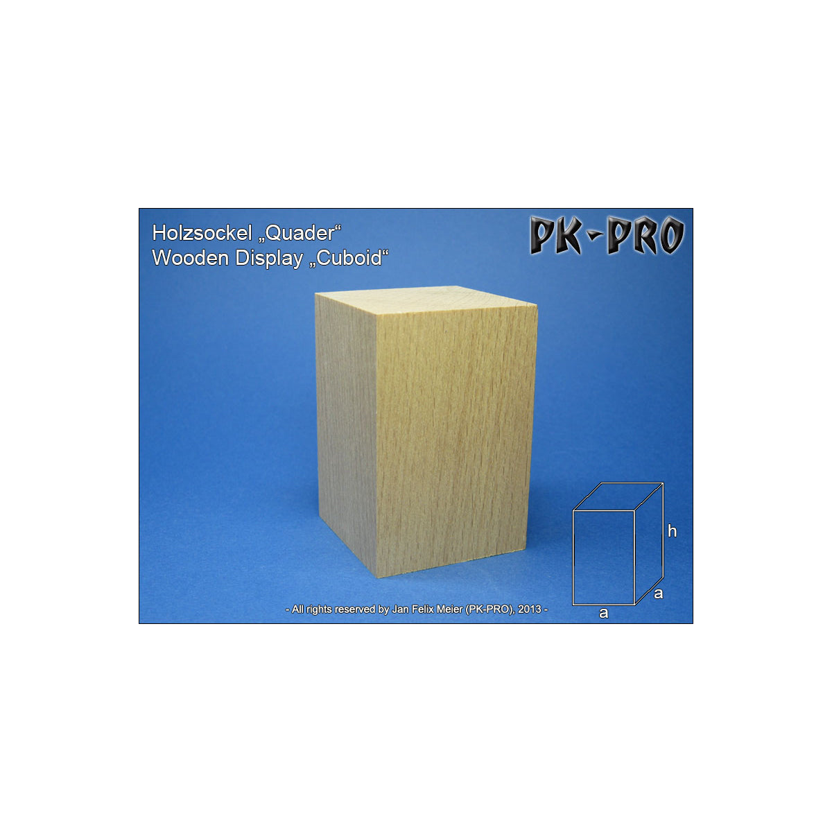 PK-PRO Holzsockel Quader 30 x 30 x 50 mm
