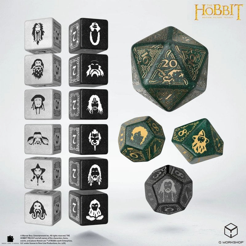 Q Workshop – The Hobbit: TCG Dice Set Verdant Grove (16 Würfel)