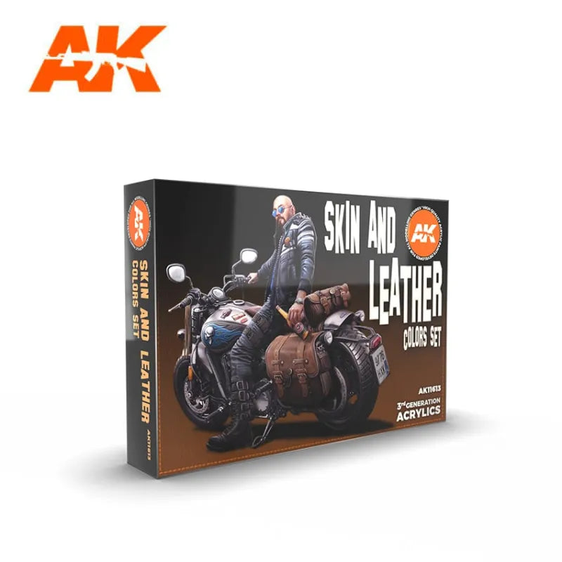 AK Interactive Skin and Leather Colors Set AK-11613 - 6 x 17 ml