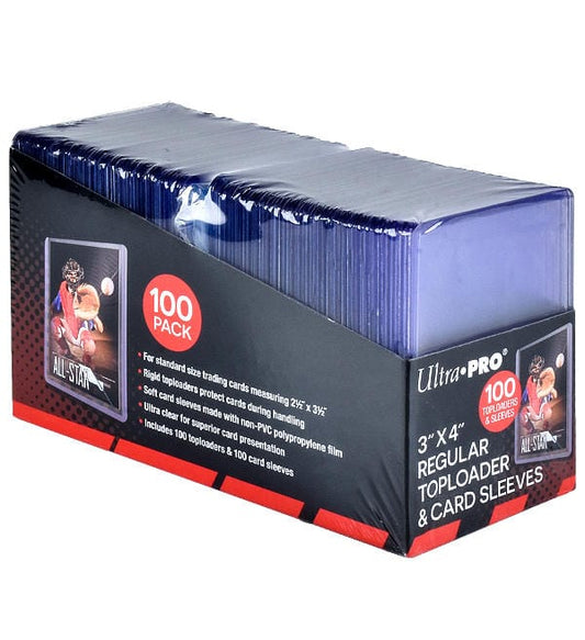 Ultra Pro - 3"x4" Regular Toploader + Soft Sleeves (100ct)