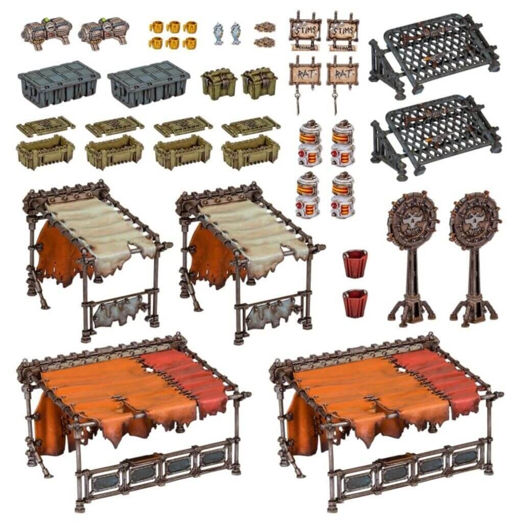 Necromunda Zone Mortalis Underhive Market – Terrain Scenery Set