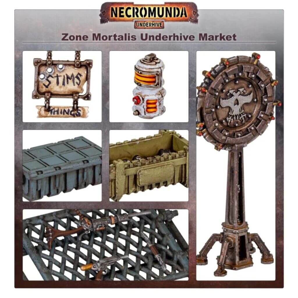 Necromunda Zone Mortalis Underhive Market – Terrain Scenery Set