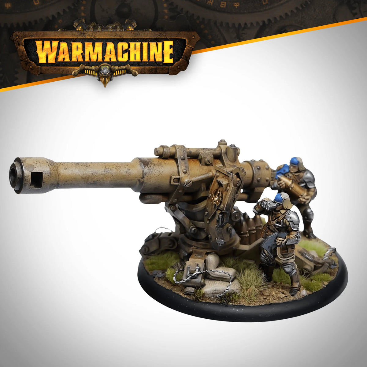 Warmachine: Gravediggers Heavy Field Gun – Cygnar Miniatur