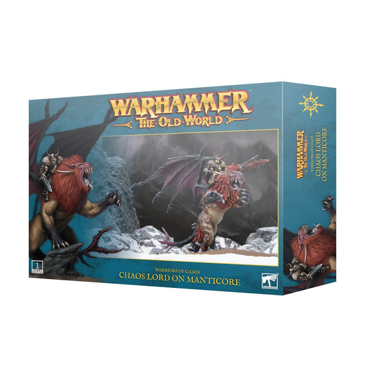 Miniatur des Chaos-Lords auf Mantikor aus Warhammer