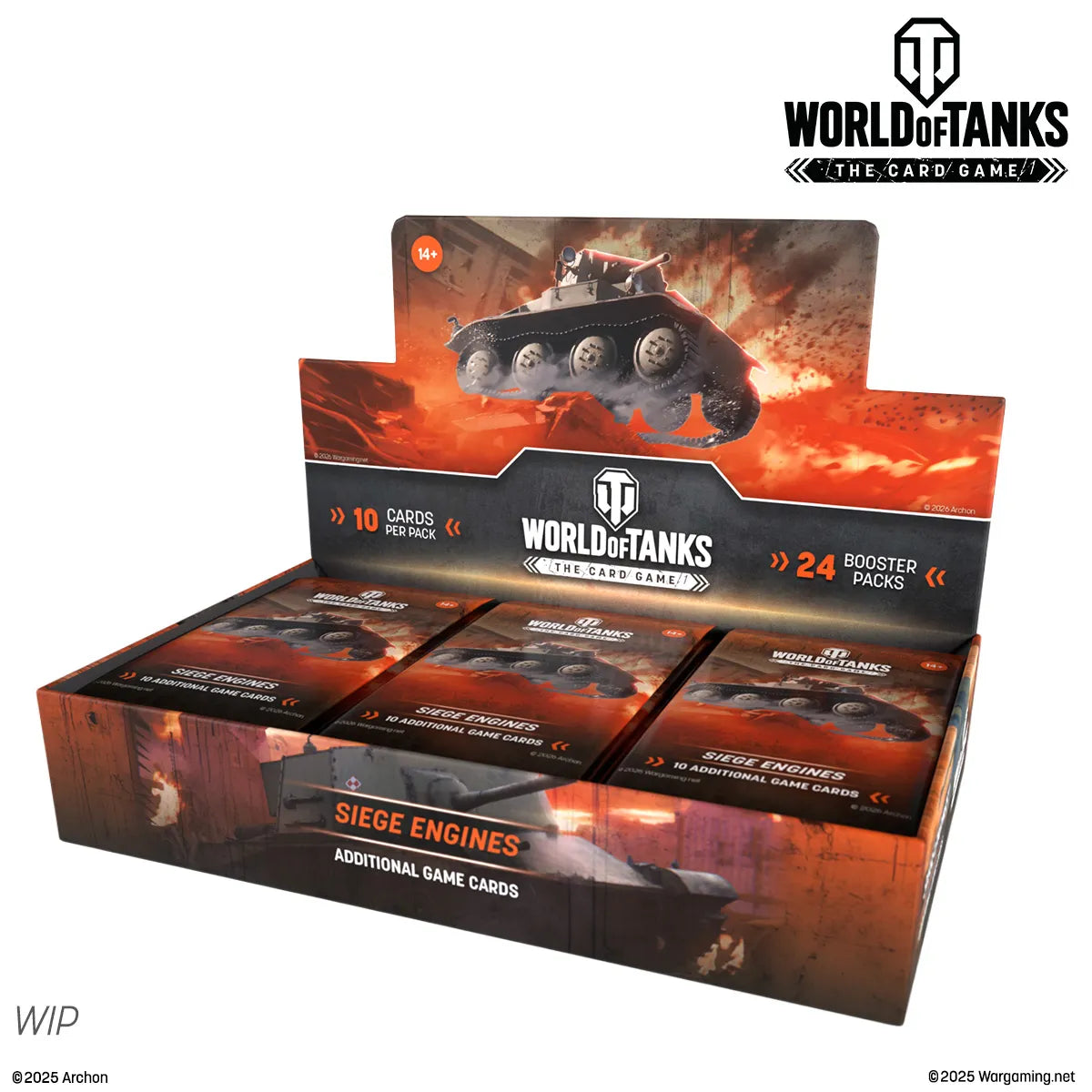 World of Tanks TCG Siege Engines Booster Display