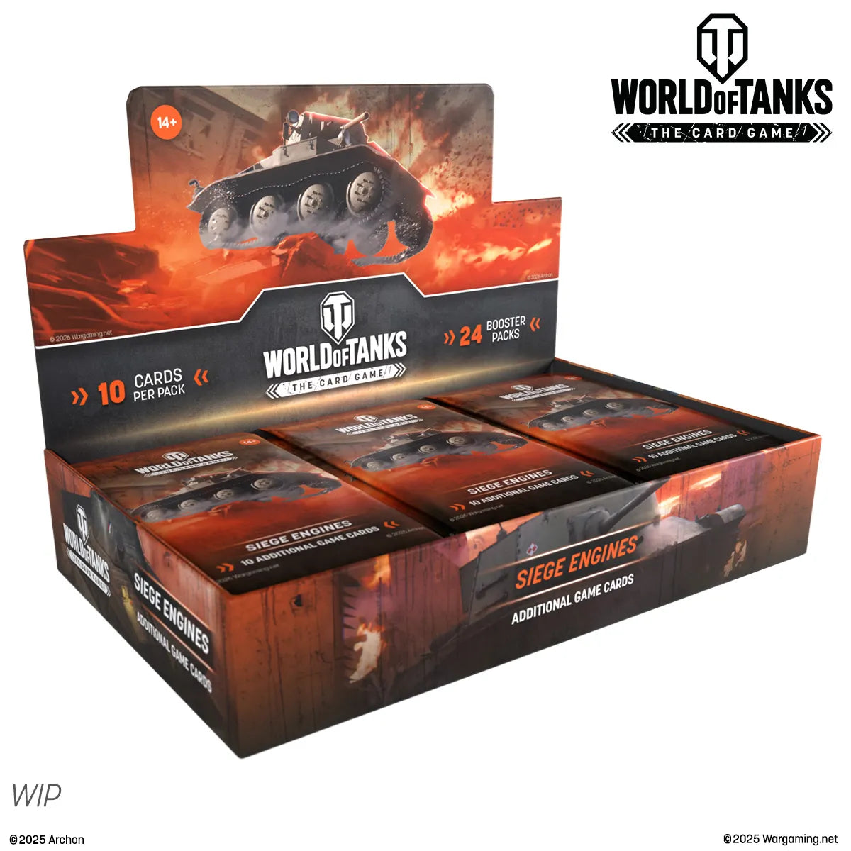 World of Tanks TCG Siege Engines Booster Display